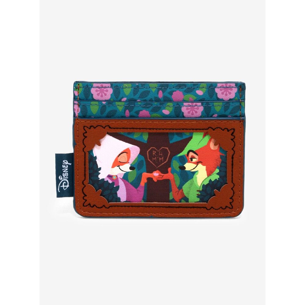 RARE HTF Loungefly Disney Robin Hood floral love cardholder wallet bl excl NEW